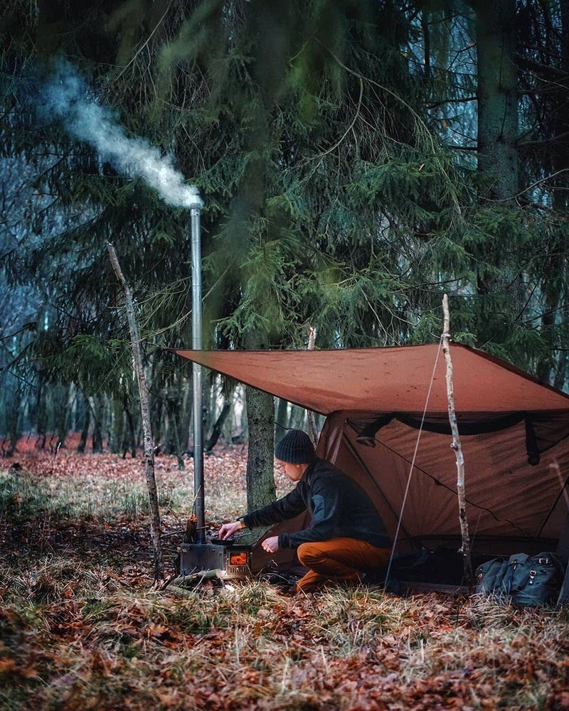OneTigris Backwoods Bungalow Bushcraft Shelter 2.0, Ultralight Backpacking Tent with with Porch for Camping Hiking Backpacking Motorcycle Kayak Bushcrafters - Image 2